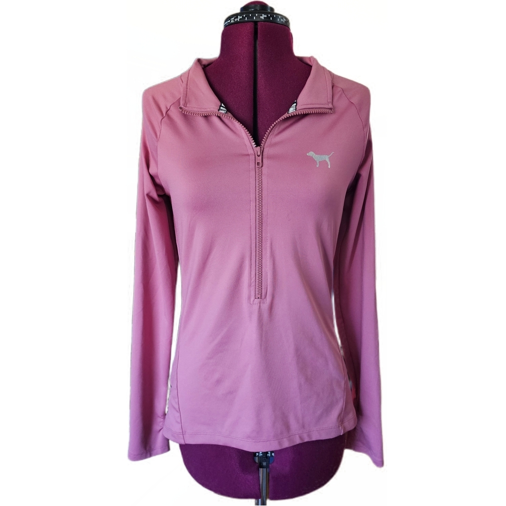 PINK Victoria's Secret Ultimate 1/2 Zip Long Sleeve Pullover Top